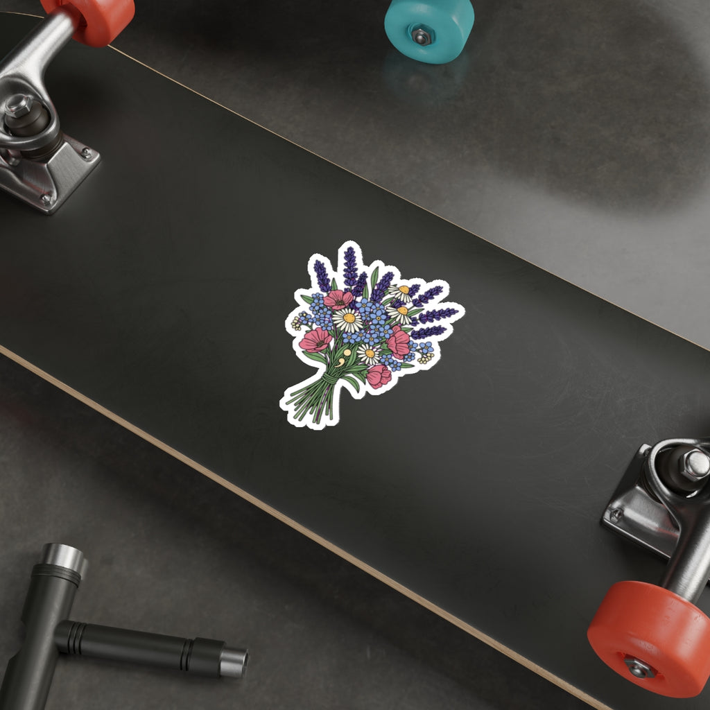 Mental Health Warrior Floral Sticker | Semicolon Anxiety Therapy Decal