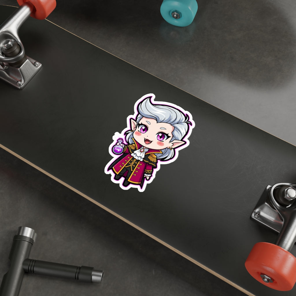 Goth Vampire Chibi Die-Cut Sticker | BG3 Fan Art | Gothic Fantasy