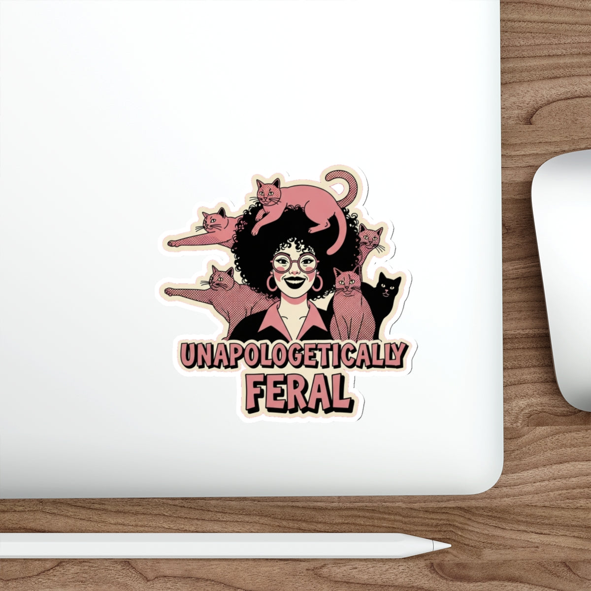 Crazy Cat Lady Unapologetic Die-Cut Sticker | Funny Cat Mom Vinyl Decal