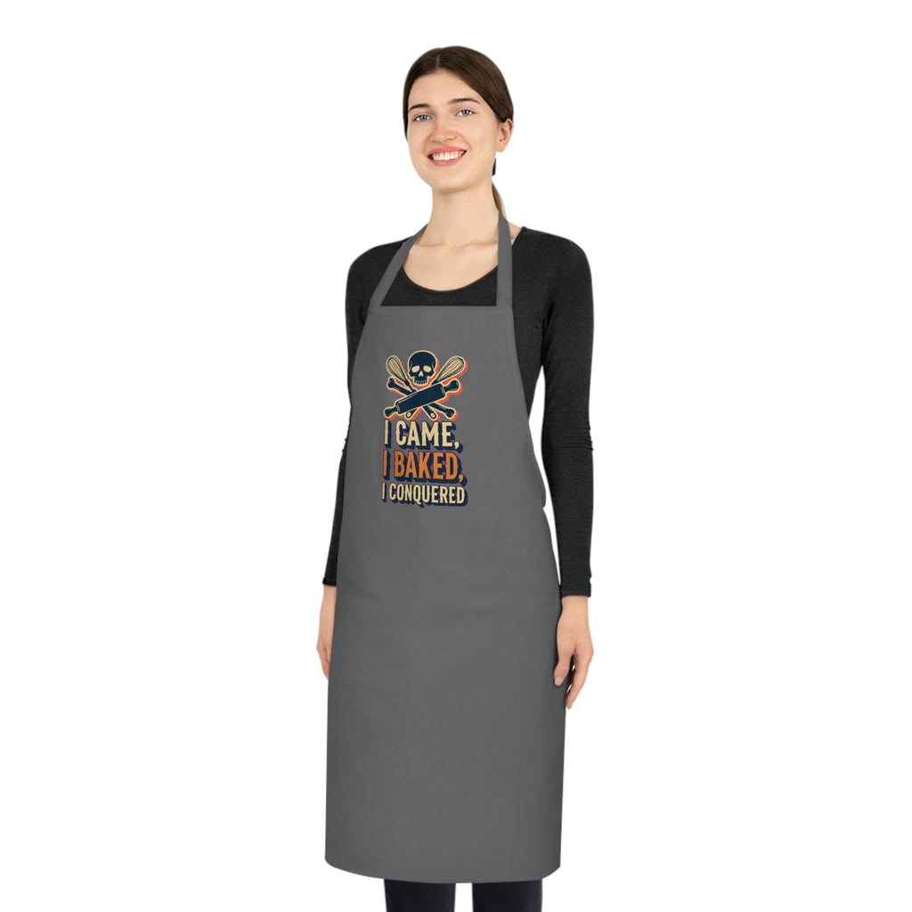 Funny Baker Apron | Dark Humor Baking Lover Gift | Skull Crossbones Design