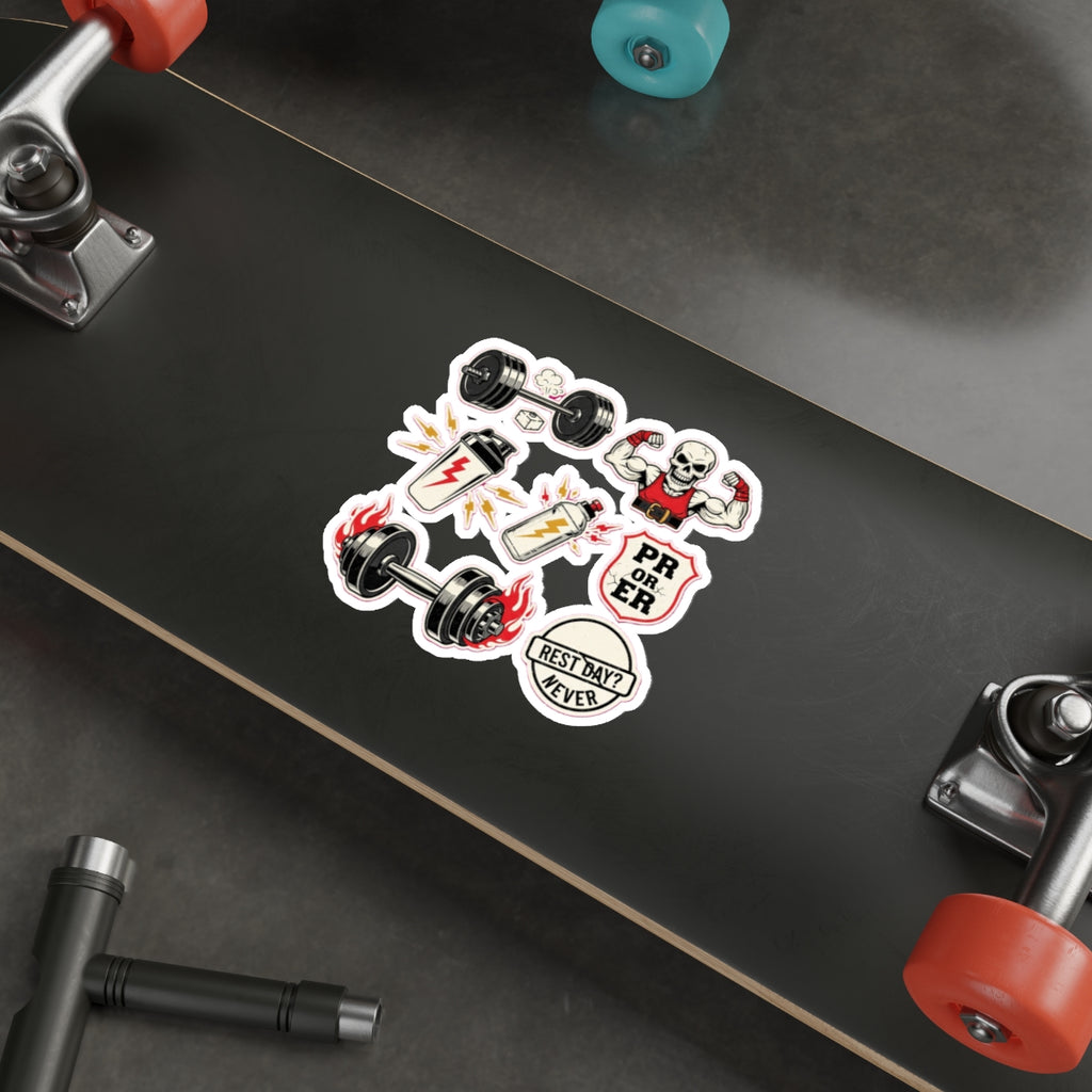 Gym Rat Fitness Sticker Pack | Weightlifting CrossFit Bold Vintage Design