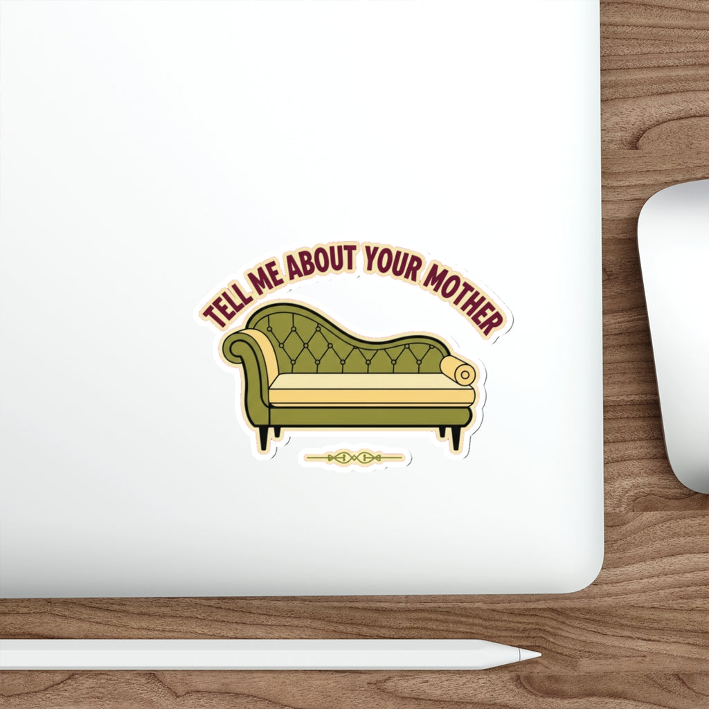 Therapist Humor Sticker | Vintage Chaise Lounge Mental Health Funny Decal