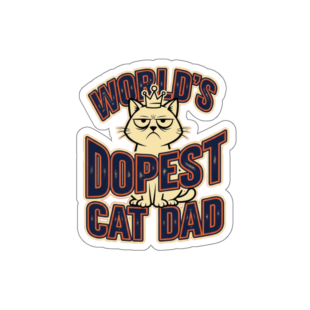 Cat Dad Sticker Funny Father's Day Gift for Cat Lovers Decal