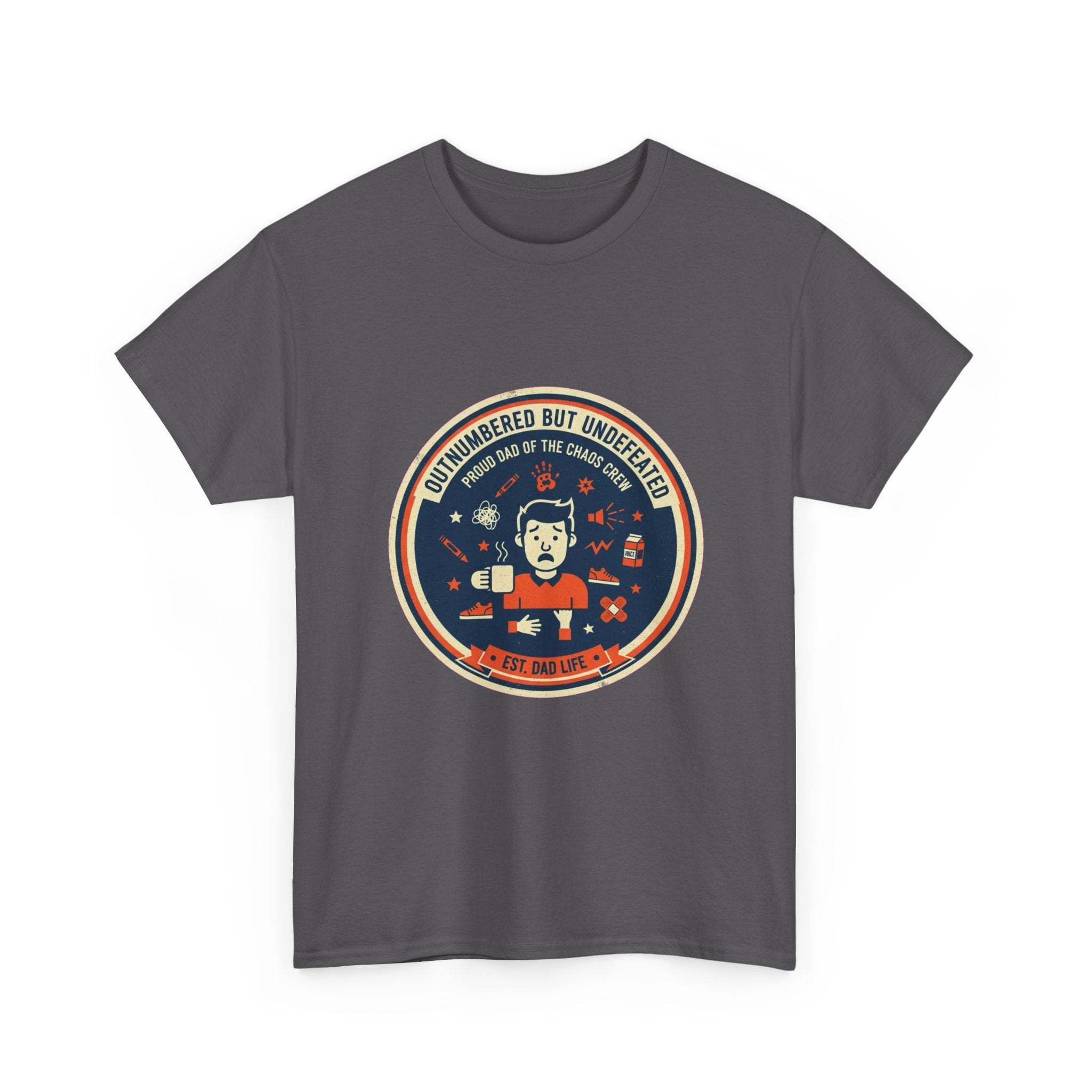 Proud Dad of a Chaos Crew Funny Father's Day T-Shirt | Retro Dad Gift