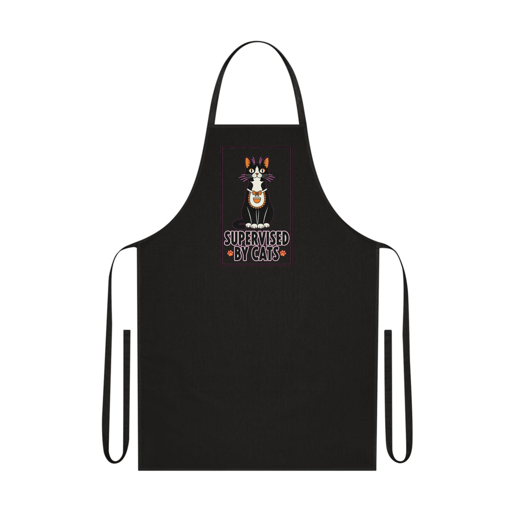 Funny Cat Lady Apron - Retro Black Cat Kitchen Gift for Cat Moms