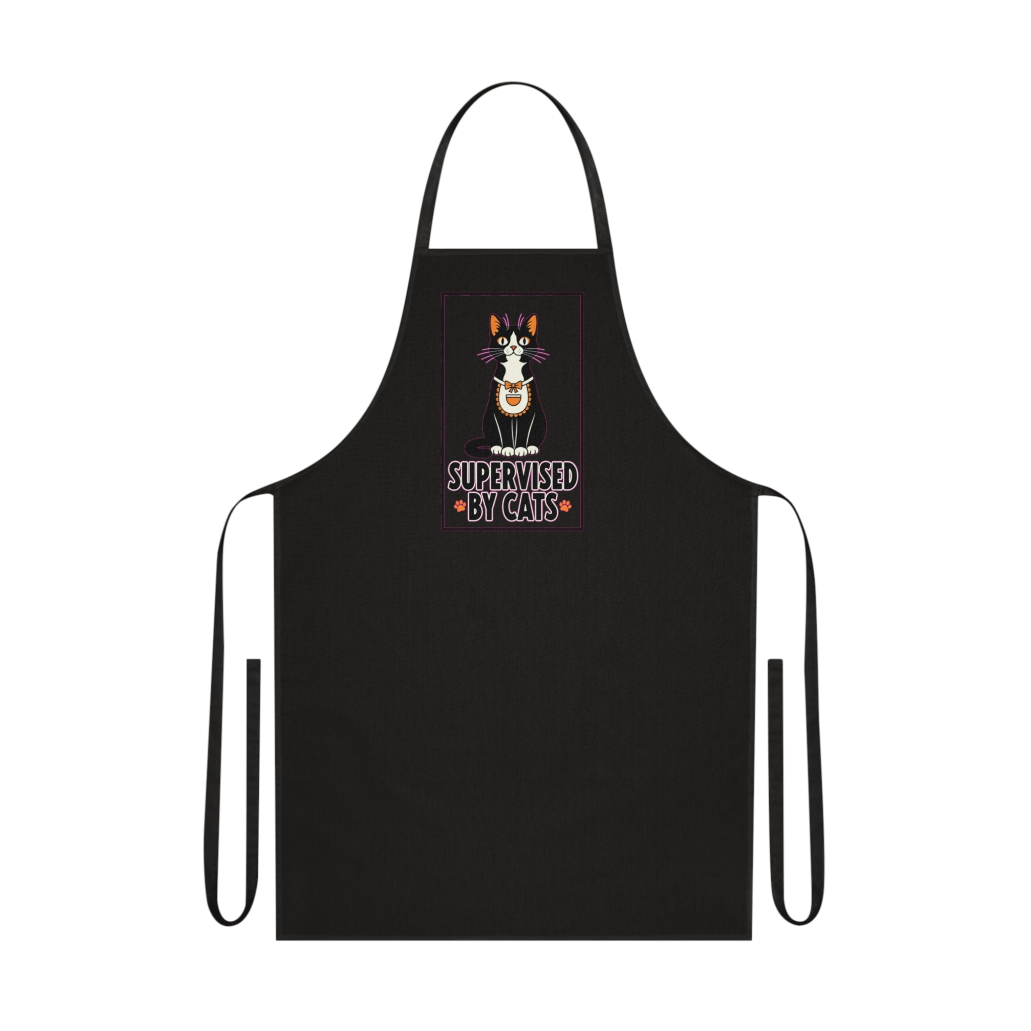 Funny Cat Lady Apron - Retro Black Cat Kitchen Gift for Cat Moms