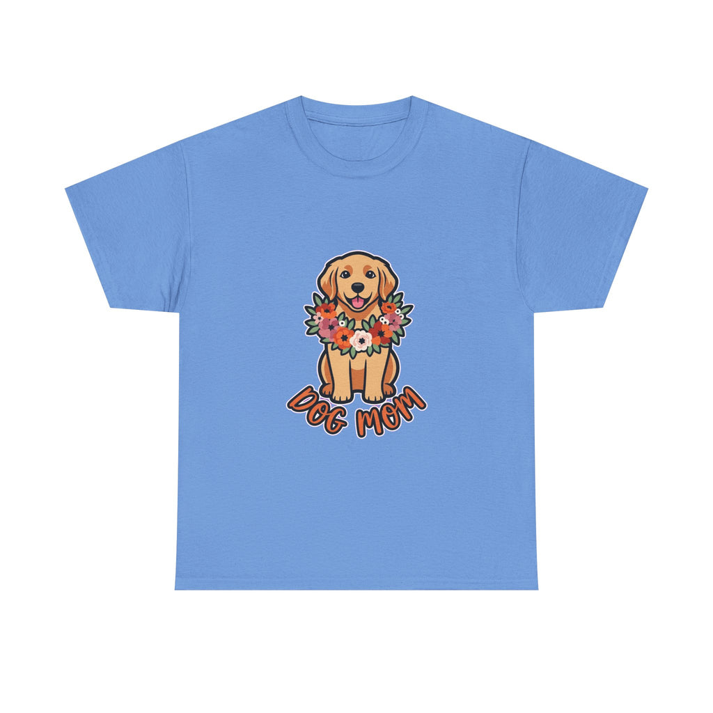 Dog Mom T-Shirt | Golden Retriever Floral Wreath Unisex Tee
