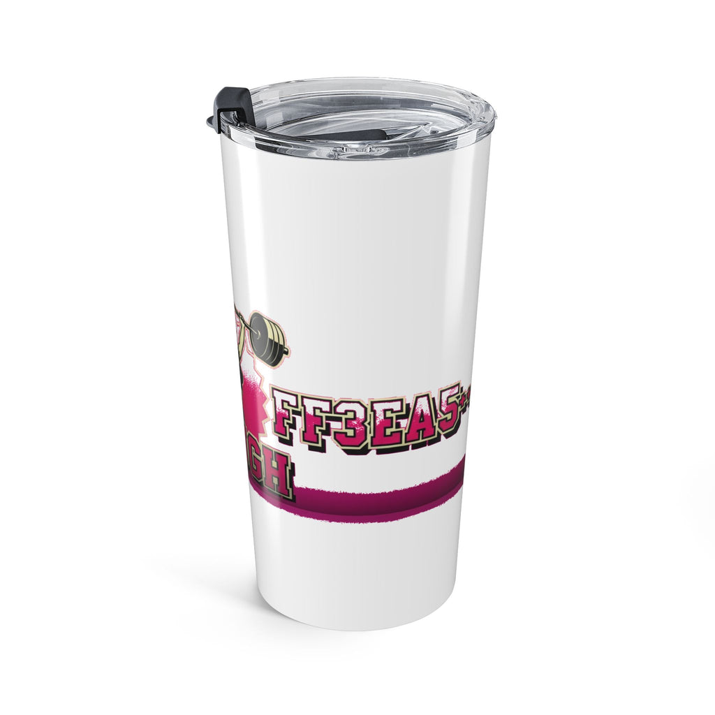 Funny Gym Girl Tumbler | Retro Pinup Weightlifting Women Sarcasm Coffee Cup