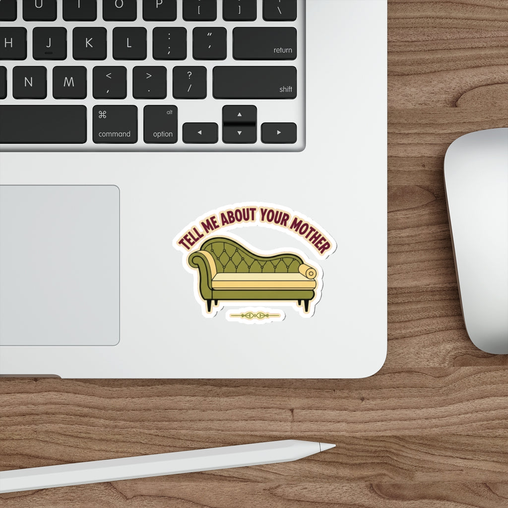 Therapist Humor Sticker | Vintage Chaise Lounge Mental Health Funny Decal