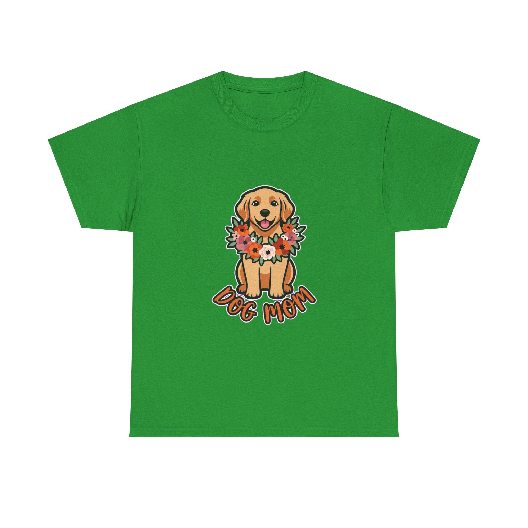 Dog Mom T-Shirt | Golden Retriever Floral Wreath Unisex Tee