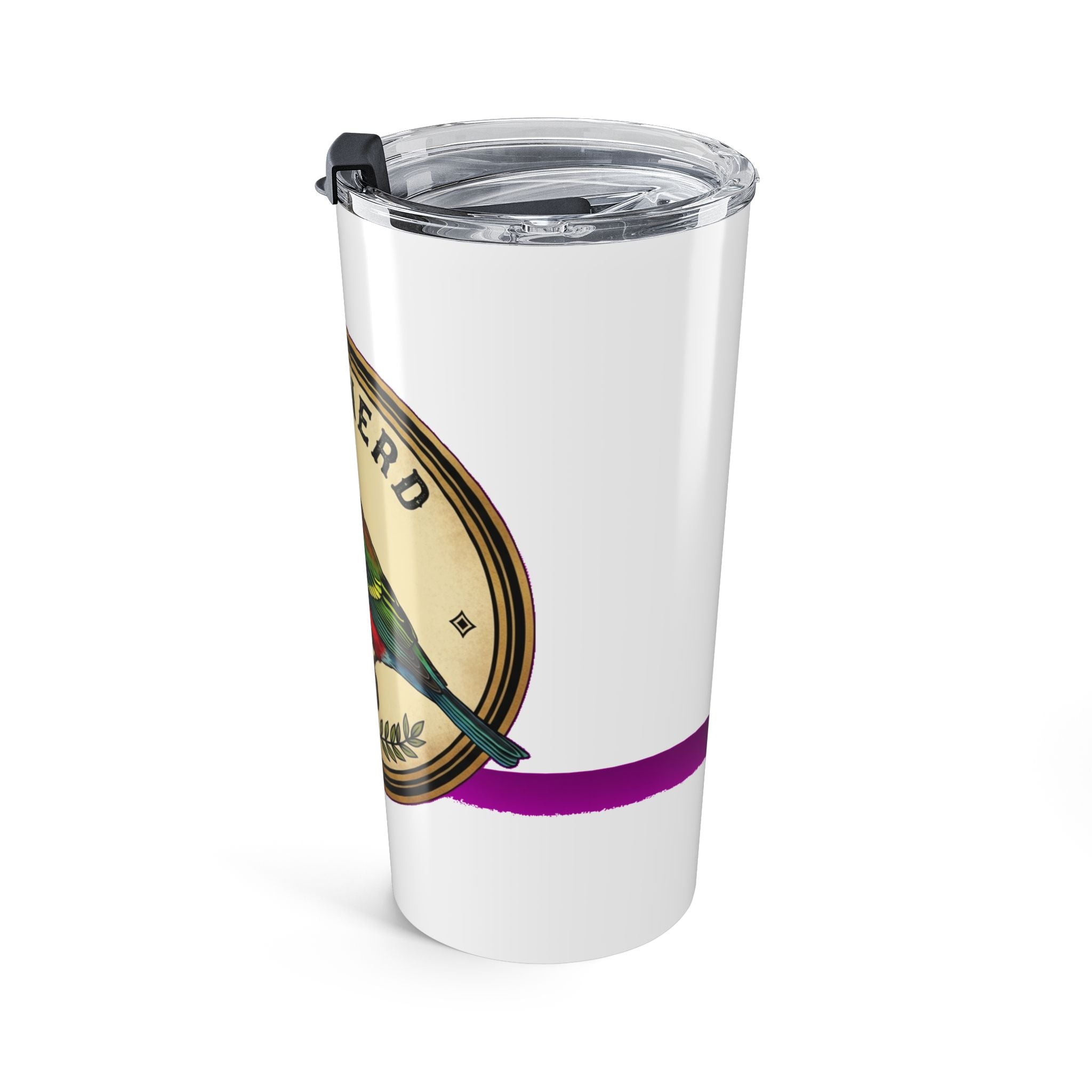 Bird Watcher Tumbler | Vintage Ornithology Badge Design | Birding Nerd Gift Cup