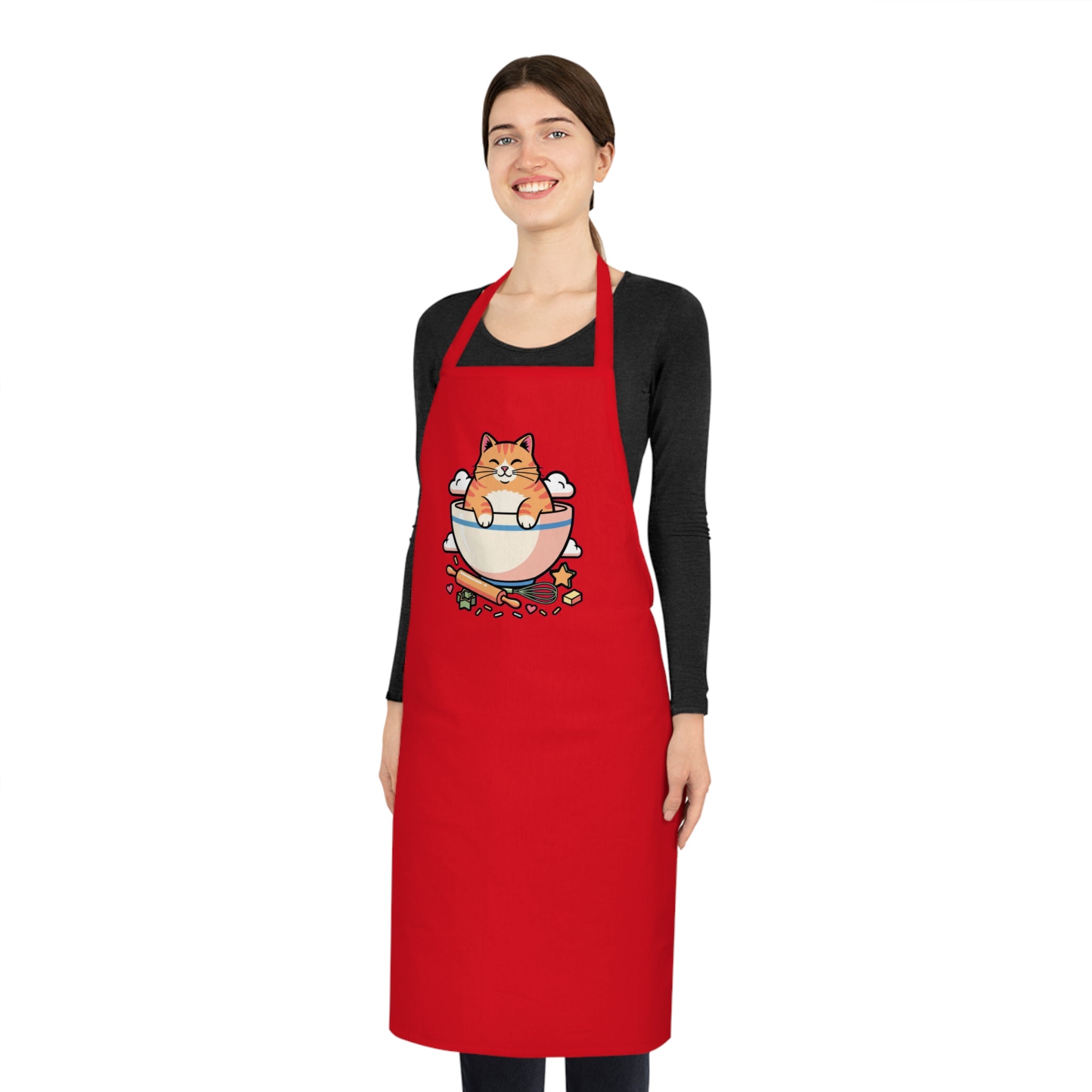 Cat Mom Baker Apron | Funny Kitten Cooking Gift for Cat Lovers