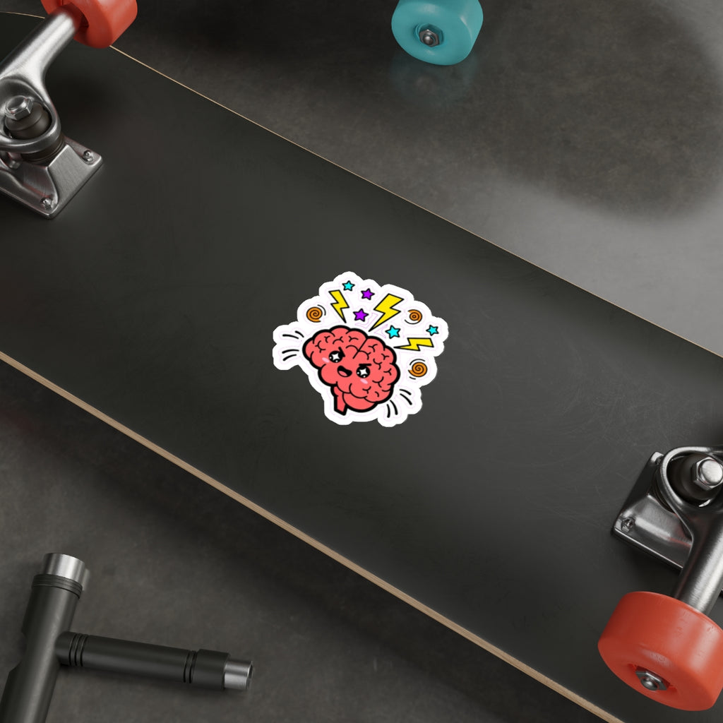 ADHD Brain Sticker | Neurodivergent Pride Cute Sparkly Character Decal
