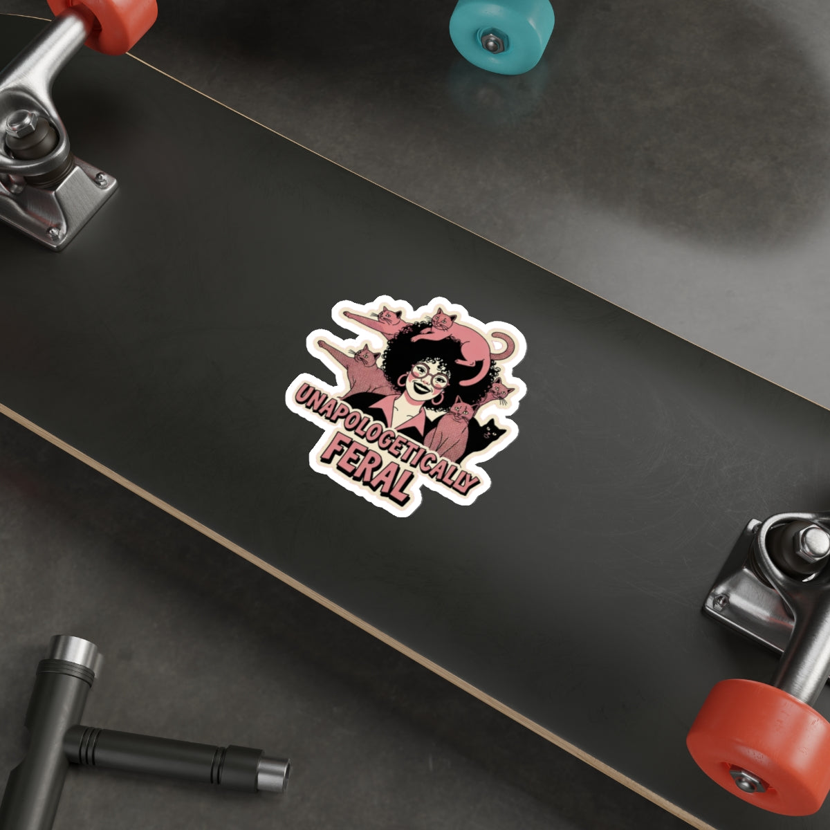 Crazy Cat Lady Unapologetic Die-Cut Sticker | Funny Cat Mom Vinyl Decal