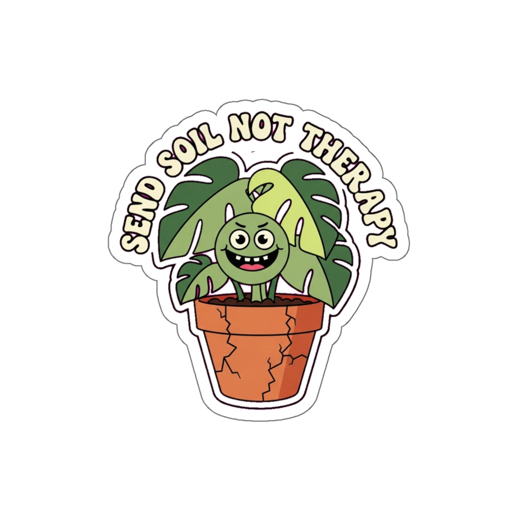 Funny Plant Mom Sticker | Dark Humor Monstera Die-Cut | Plant Lover Gift