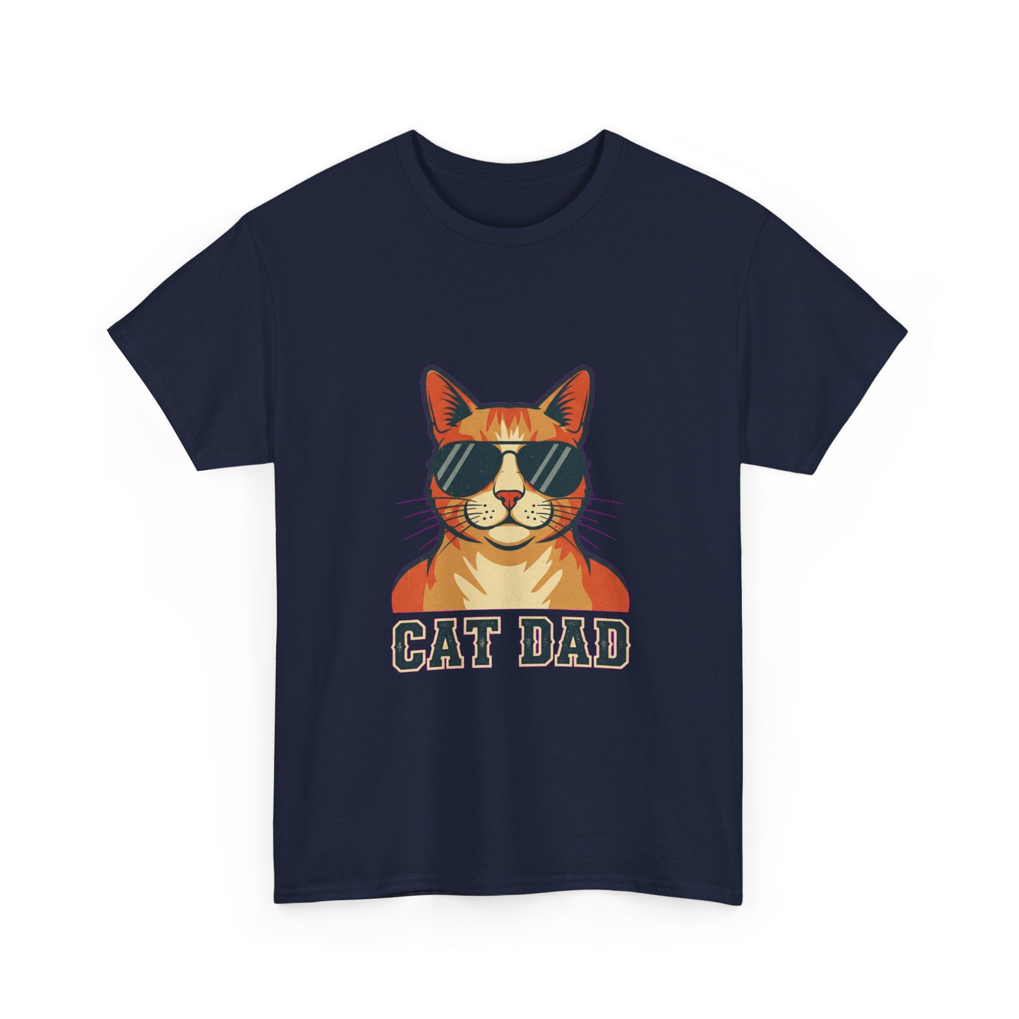 Cat Dad Pride Vintage Aviator T-Shirt | Funny Gift for Cat Dads