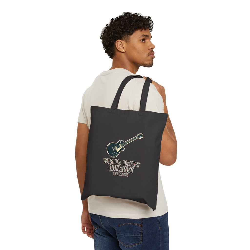 Guitarist Dad Vintage Tote Bag - Guitar Player Gift for Music Loving Fathers