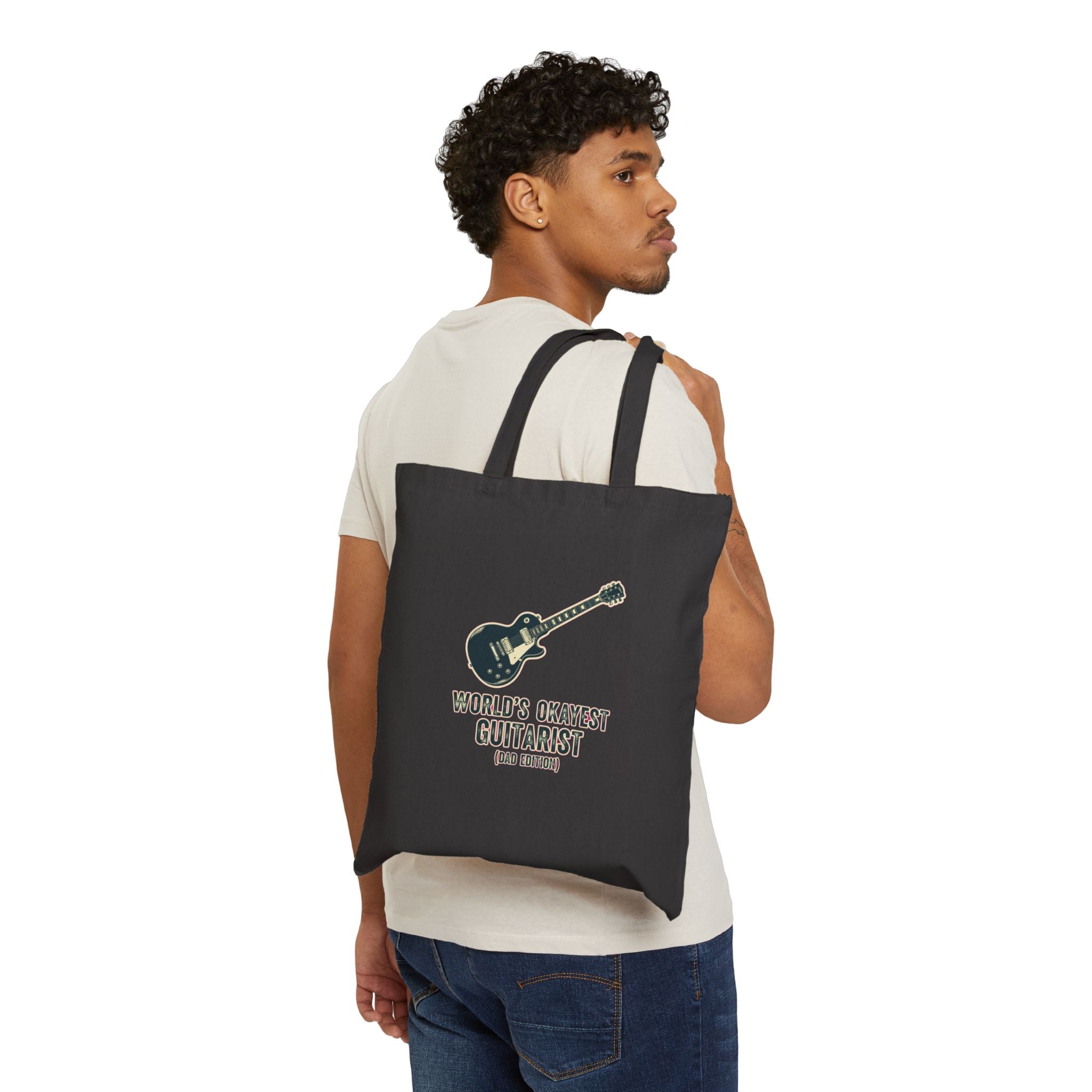 Guitarist Dad Vintage Tote Bag - Guitar Player Gift for Music Loving Fathers