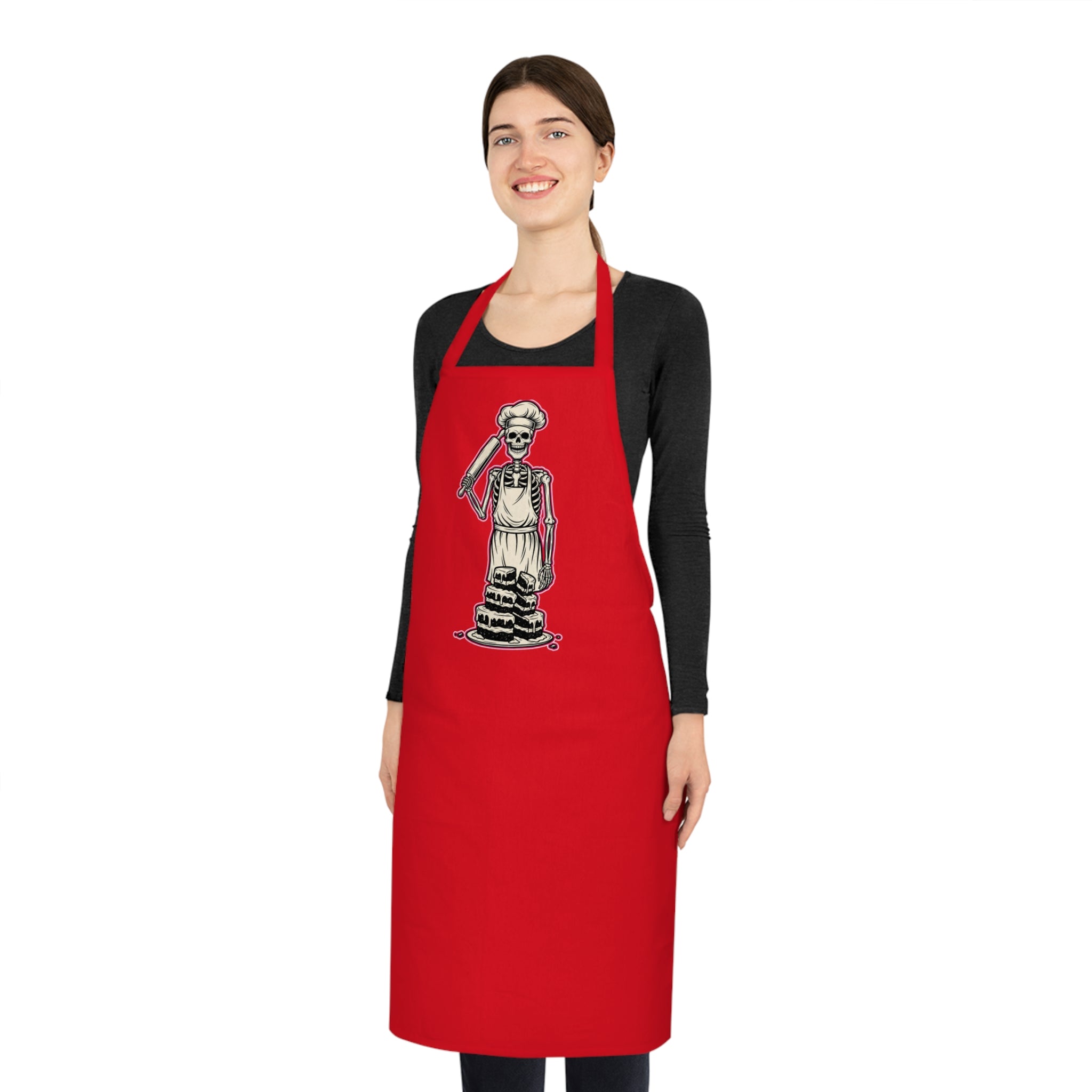 Skeleton Baker Apron | Dark Humor Baking Gift | Funny Kitchen Apron