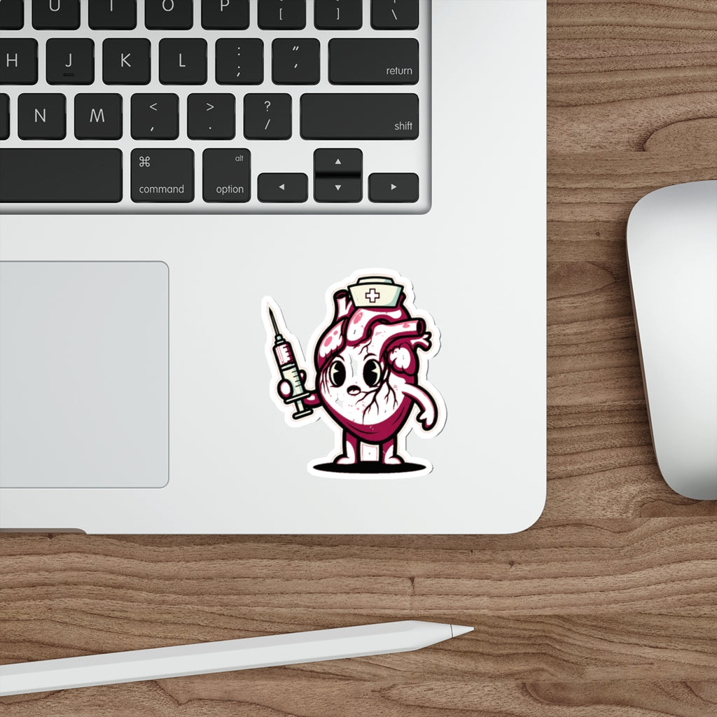 Nurse Heart Sticker | Medical Dark Humor | ICU Healthcare Worker Gift