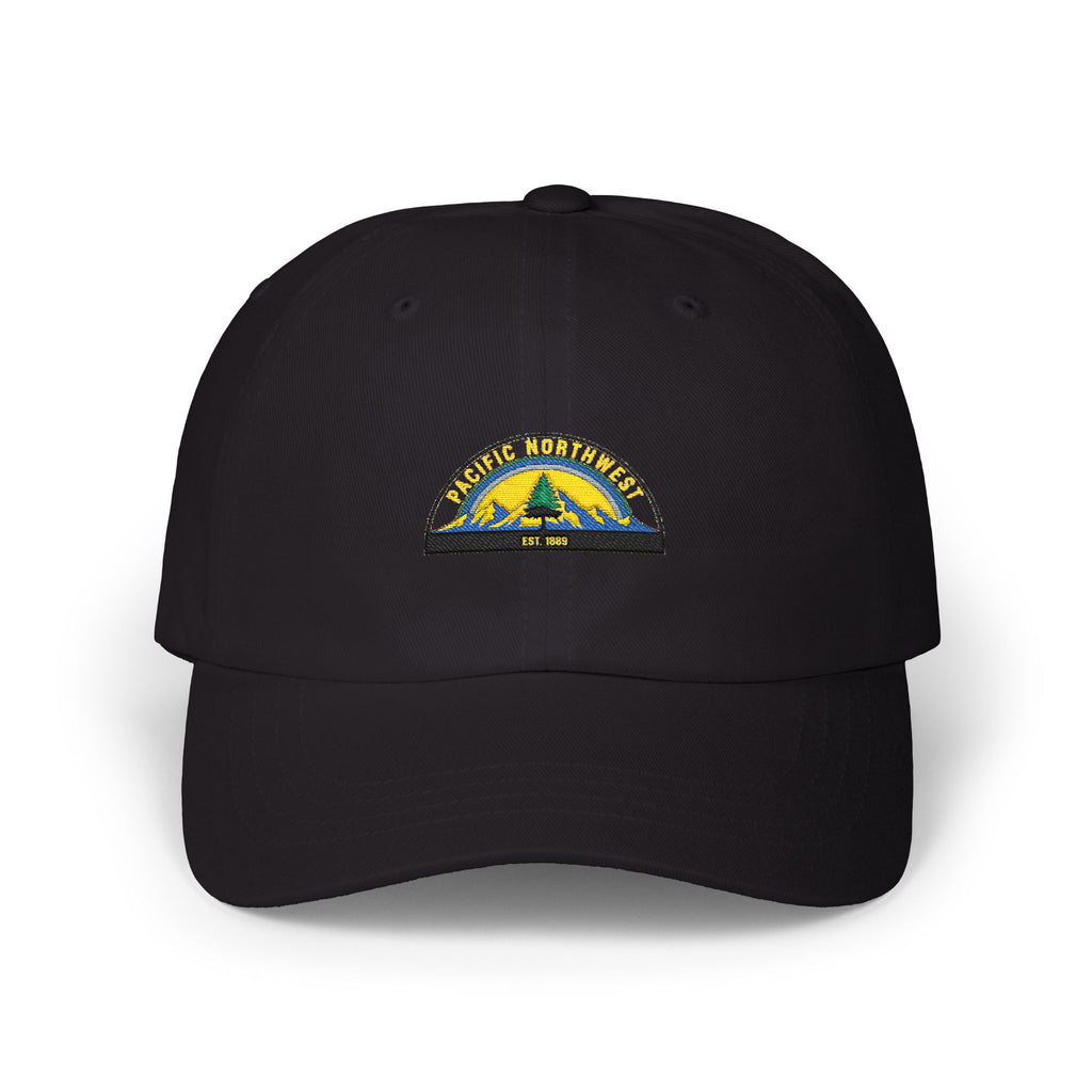 PNW Pine Tree Dad Cap | Pacific Northwest Hiking Hat for Nature Lovers