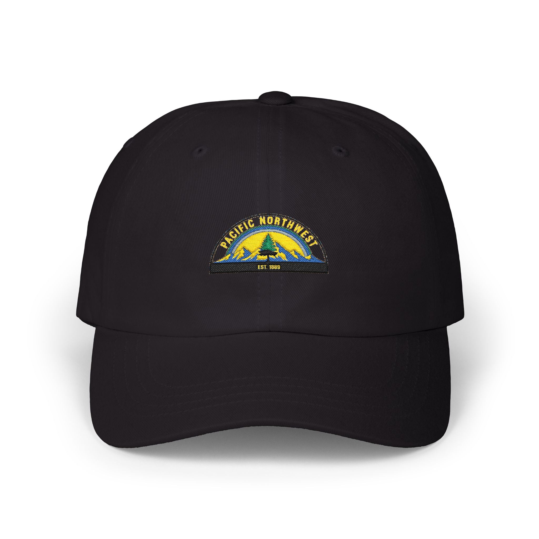 PNW Pine Tree Dad Cap | Pacific Northwest Hiking Hat for Nature Lovers