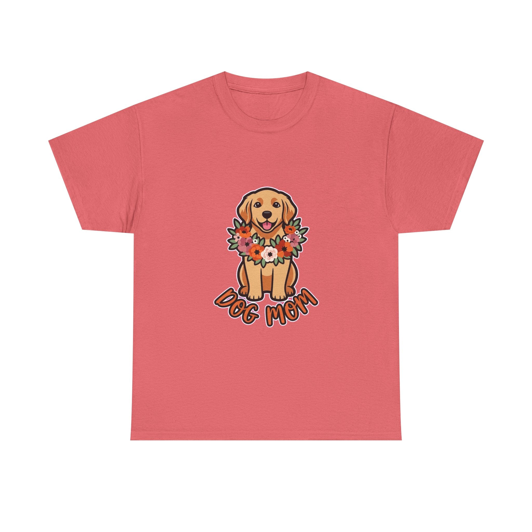 Dog Mom T-Shirt | Golden Retriever Floral Wreath Unisex Tee