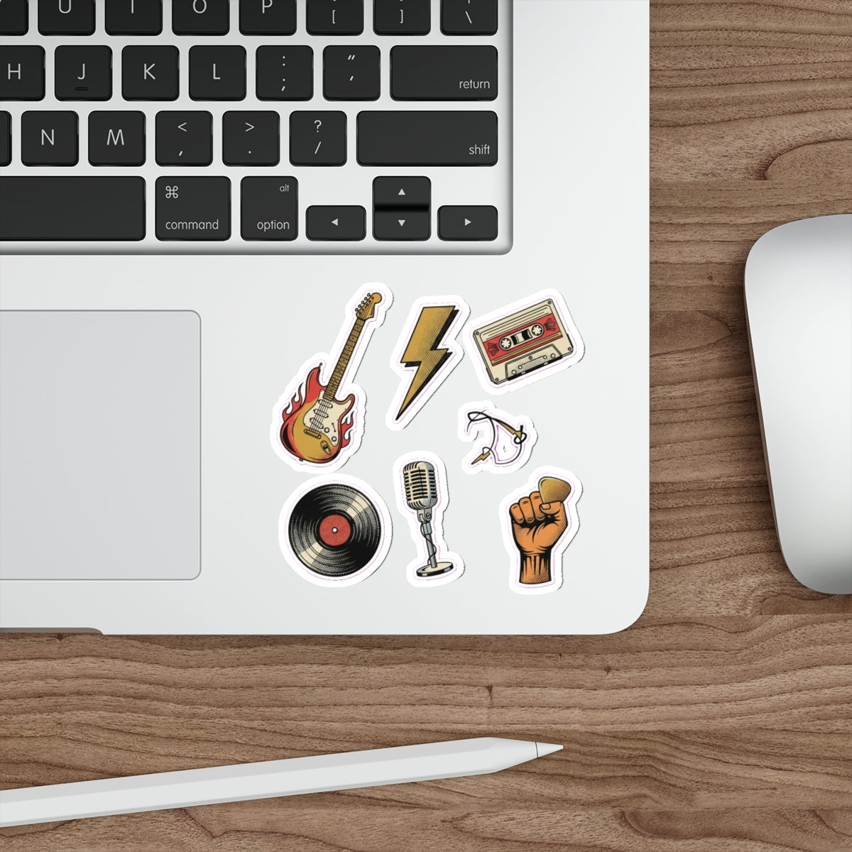 Vintage Rock Music Die-Cut Sticker Pack | Retro Band Laptop Stickers