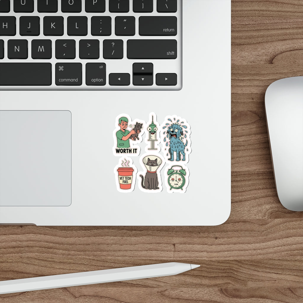 Vet Tech Dark Humor Sticker Pack | Funny Veterinary Technician Decals
