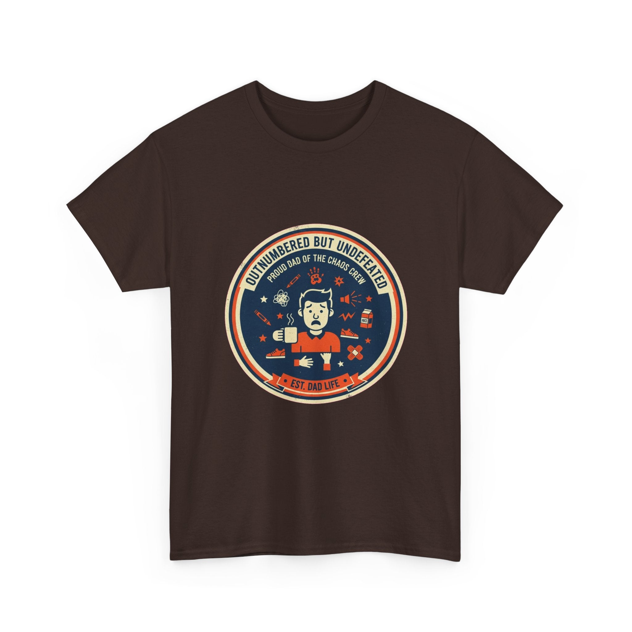 Proud Dad of a Chaos Crew Funny Father's Day T-Shirt | Retro Dad Gift