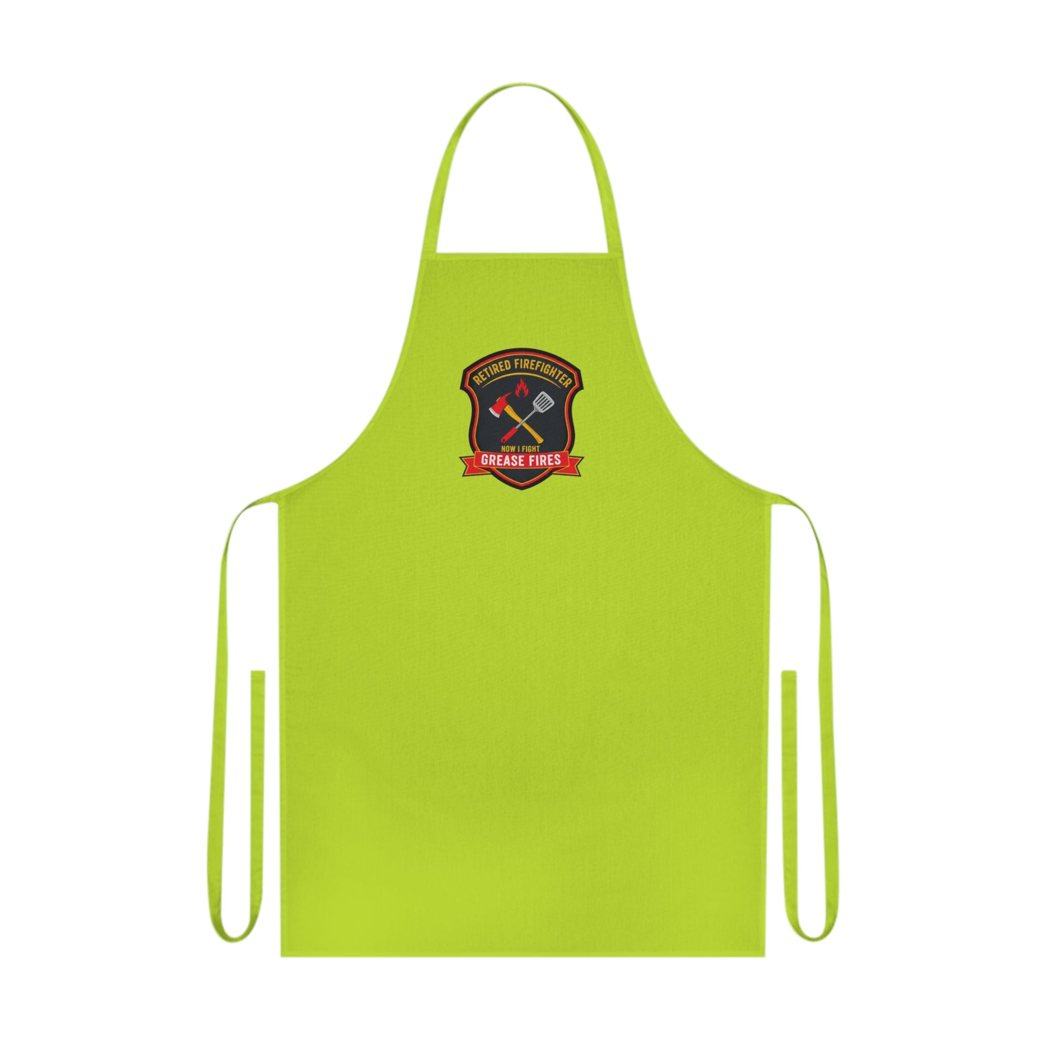 Retired Firefighter BBQ Dad Apron - Funny Fire Department Grill Master Gift