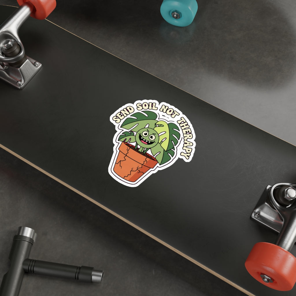 Funny Plant Mom Sticker | Dark Humor Monstera Die-Cut | Plant Lover Gift