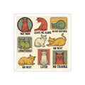 Crazy Cat Lady Sticker Pack | Vintage 70s Retro Cat Decals | 7-Piece Vinyl Sticker Sheet