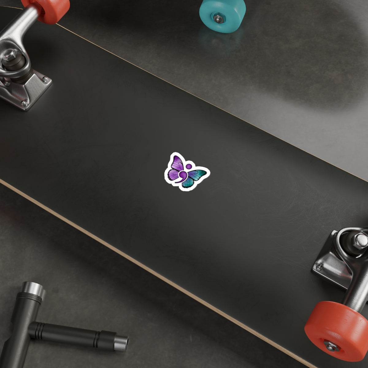 Semicolon Butterfly Mental Health Sticker | Suicide Prevention Awareness Decal