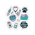 Vet Tech Sticker Pack | Kawaii Veterinary Professional Die-Cut Stickers