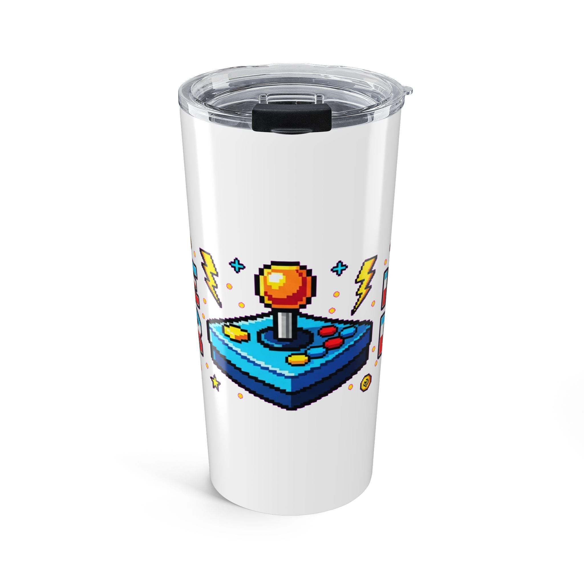 Retro Arcade Joystick Tumbler | Funny Gamer Gift | 8-bit Gaming Humor Cup