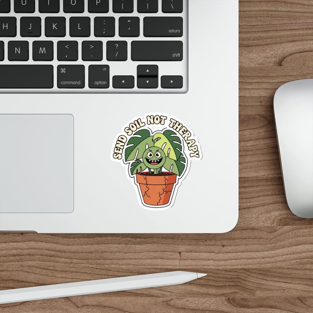 Funny Plant Mom Sticker | Dark Humor Monstera Die-Cut | Plant Lover Gift