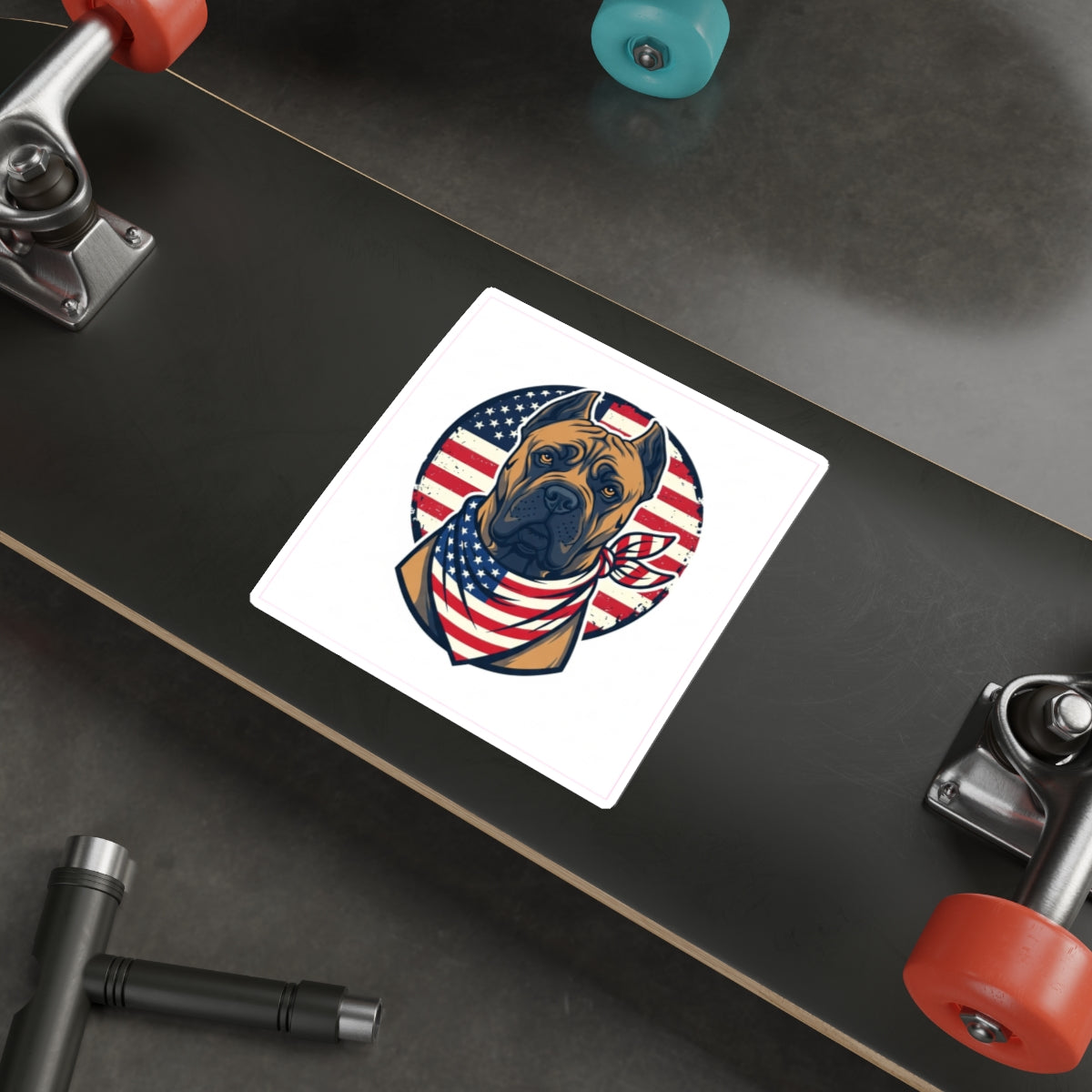 Cane Corso 4th of July Die-Cut Sticker | Patriotic Dog Sticker