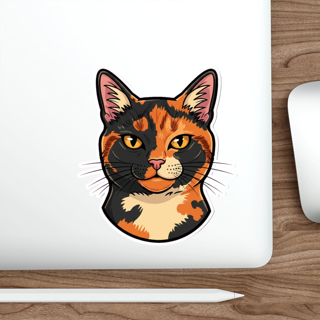 Tortoiseshell Cat Mom Sticker | Retro Tortie Cat Lover Decal