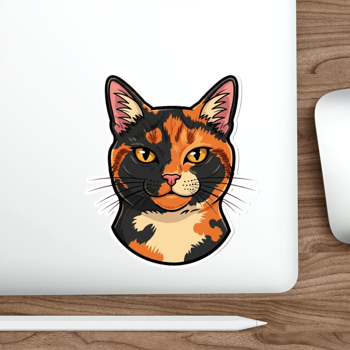 Tortoiseshell Cat Mom Sticker | Retro Tortie Cat Lover Decal