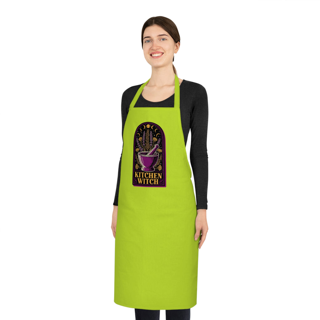 Witchy Baker Cotton Apron | Kitchen Witch Gift | Cauldron Baking Apron
