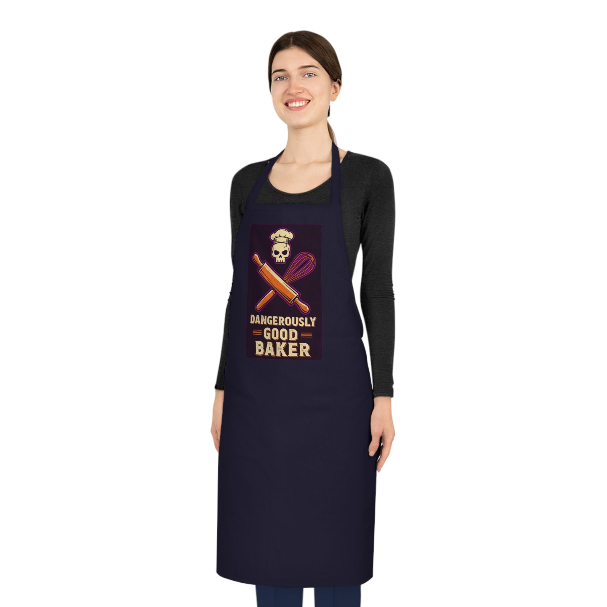 Funny Baker Apron | Dark Humor Baking Gift | Retro Vintage Style Cotton Apron