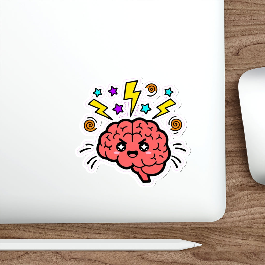 ADHD Brain Sticker | Neurodivergent Pride Cute Sparkly Character Decal
