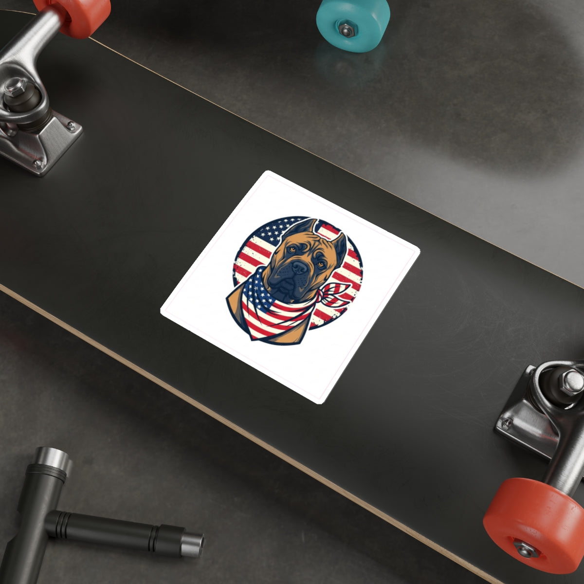 Cane Corso 4th of July Die-Cut Sticker | Patriotic Dog Sticker