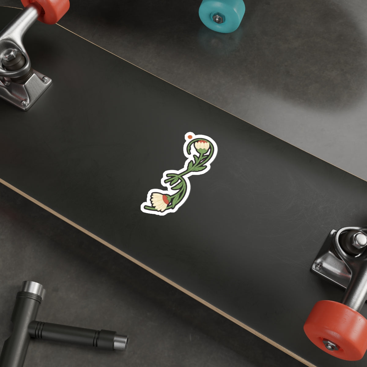 Semicolon Mental Health Sticker | Wildflower Anxiety Awareness Decal