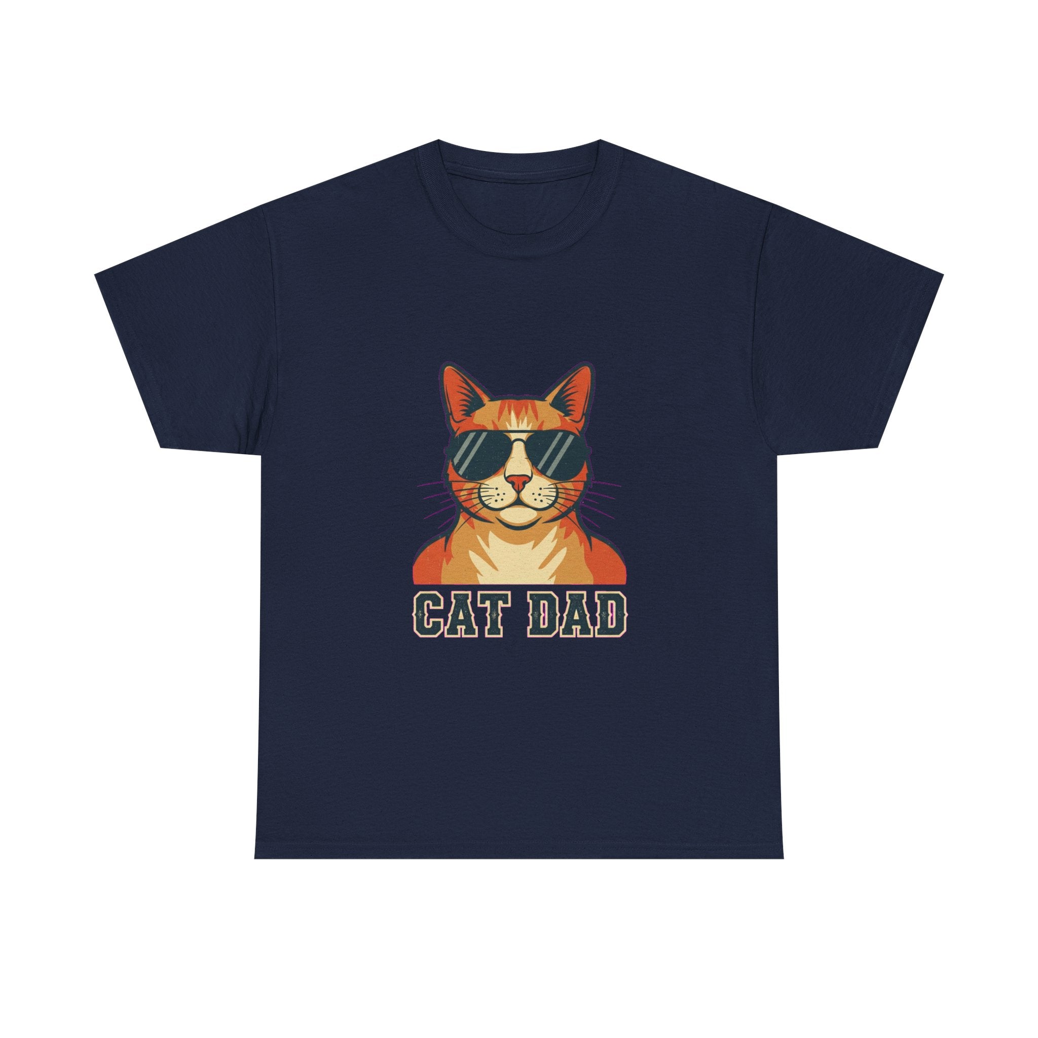 Cat Dad Pride Vintage Aviator T-Shirt | Funny Gift for Cat Dads