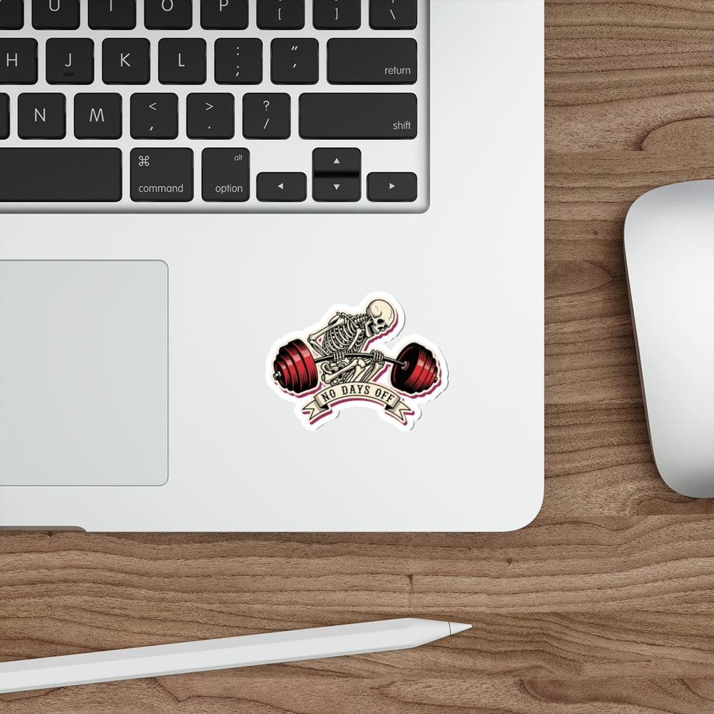 Skeleton Deadlift Sticker | Vintage Tattoo Flash Gym Rat Decal