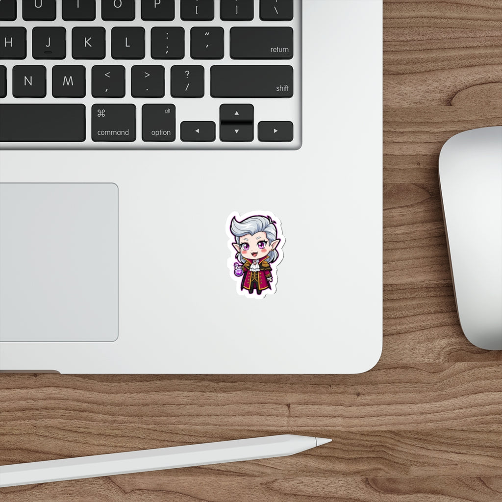 Goth Vampire Chibi Die-Cut Sticker | BG3 Fan Art | Gothic Fantasy
