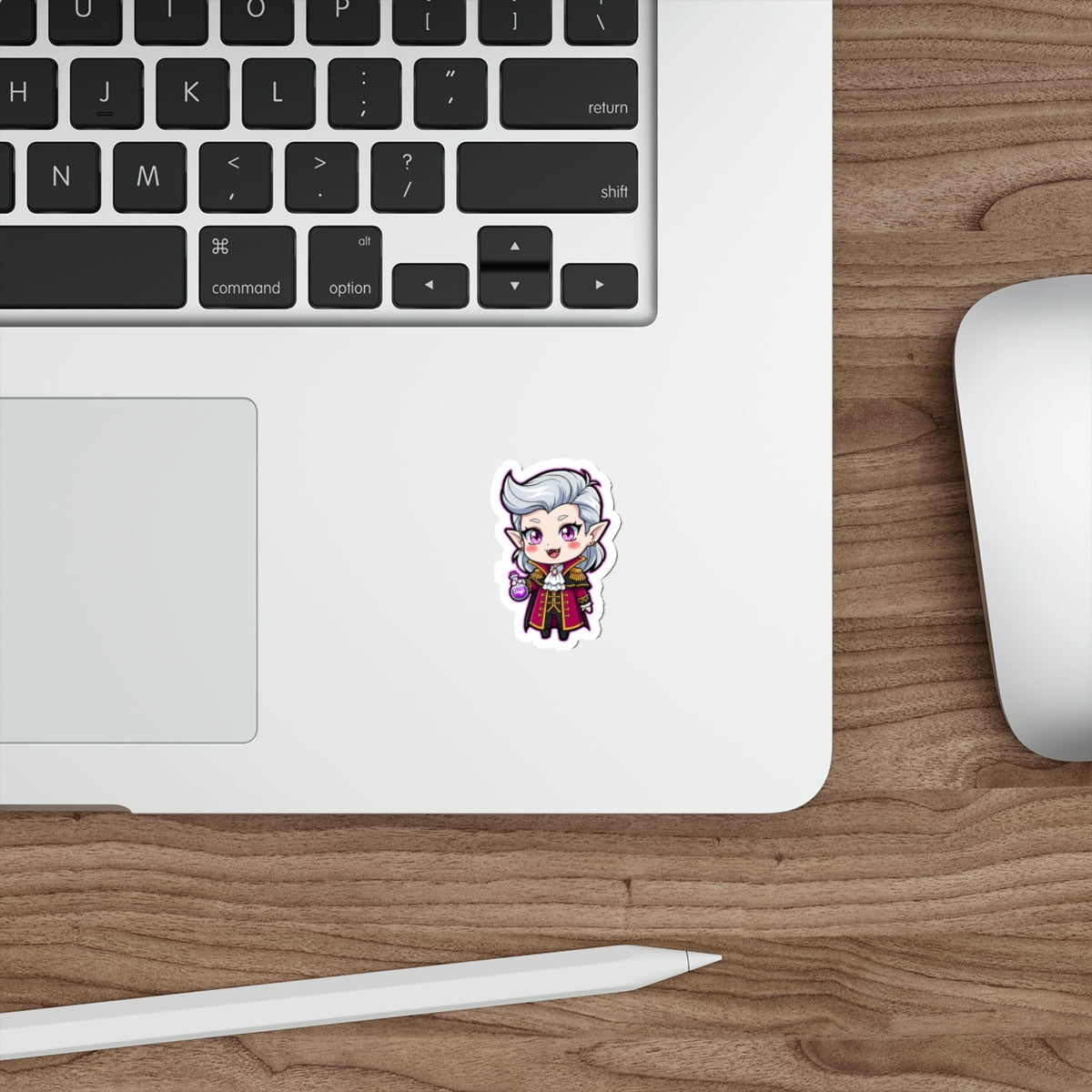 Goth Vampire Chibi Die-Cut Sticker | BG3 Fan Art | Gothic Fantasy
