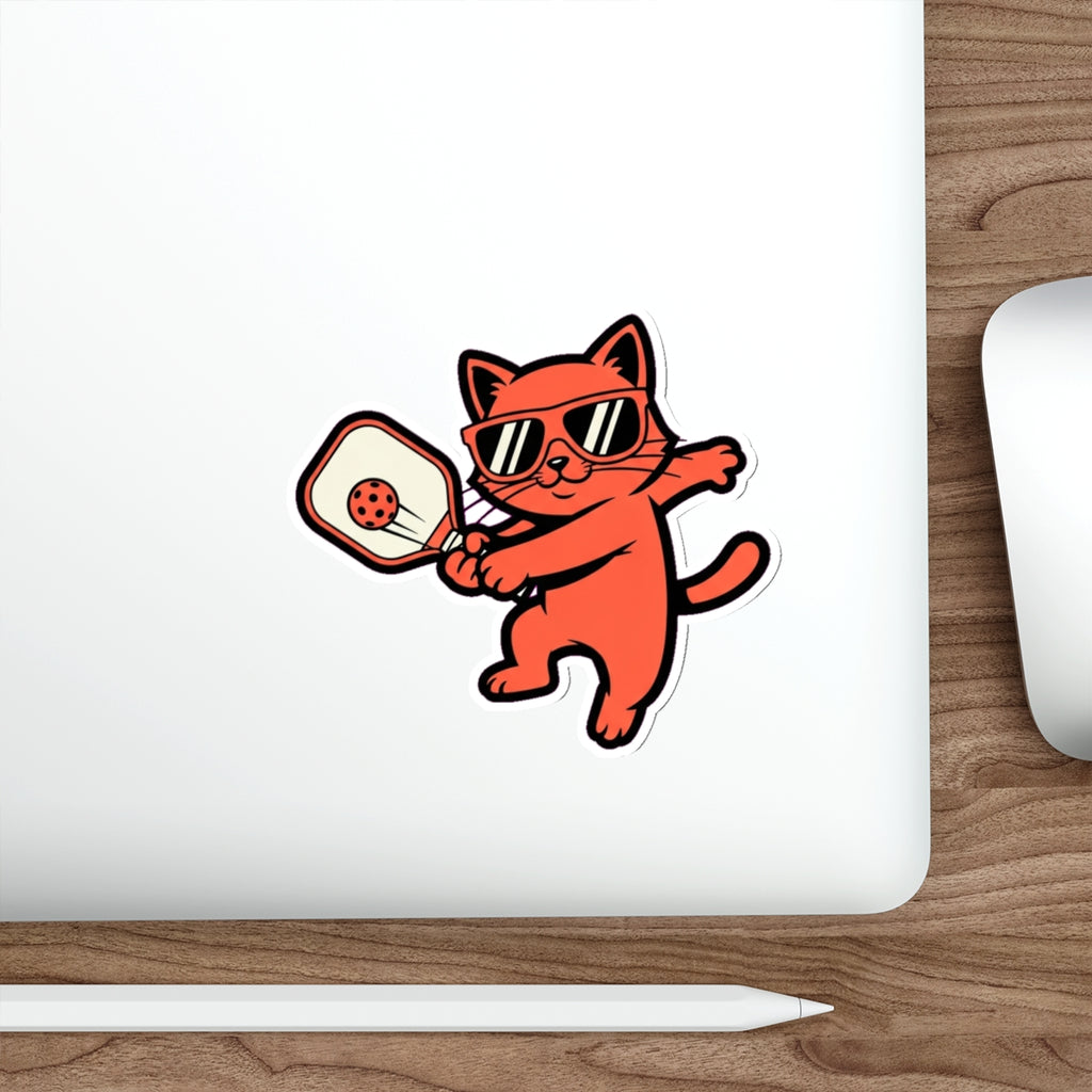 Pickleball Cat Ladies Die-Cut Sticker | Funny Cat Paddle Decal